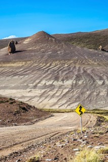 Mt. Cerro Boleadoras, volcano-shaped rock formation, ruta 41, Los Antiguos - Paso Roballo,