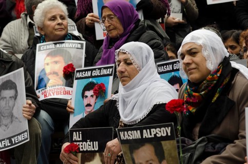 April 4th 2015. Istanbul, Turkey. The Saturday Mothers gather in Galatasaray square, Istiklal