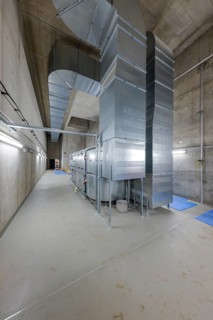 Oberhausen, Ruhr area, North Rhine-Westphalia, Germany - Ventilation system in industrial building,