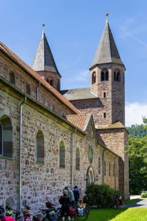 Benedictine monastery Bursfeld on the Weser near Hannoversch Münden. Bursfelde Monastery is a
