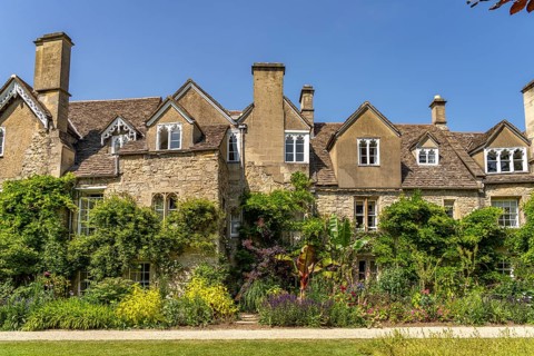 Cottages of Worcester College, University of Oxford, Oxfordshire, England, Great Britain