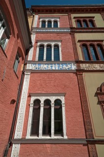 Renaissance façade of the Fürstenhof, Renaissance building from 1553 to 1554, Wismar,
