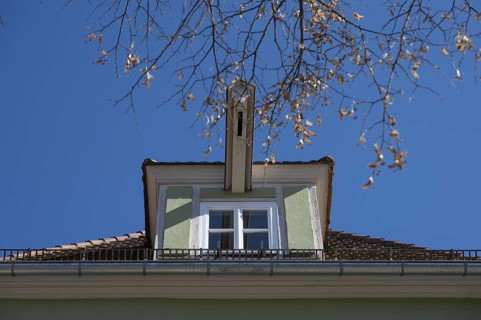Historic roof lift bay window, Weißenburg, Middle Franconia, Bavaria, Germany