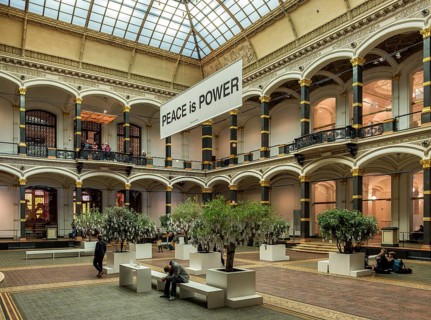 Gropius Bau Berlin, interior view with the exhibition Peace is Power, Yoko Ono, Berlin, Germany