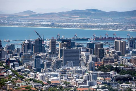 City view of Cape Town Downtown, South Africa