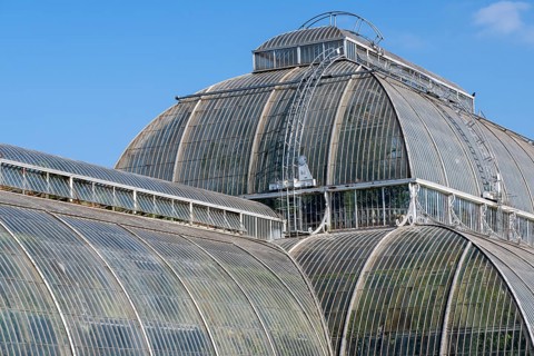 Roof construction, Palm House, oldest Victorian greenhouse in the world, Royal Botanic Gardens (Kew