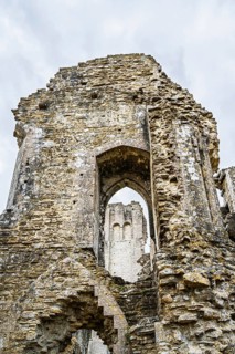 Ruins of Corfe Castle, Wareham, Dorset, England, United Kingdom