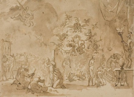 Scene of Witchcraft and Devil Worship, painting by David Teniers (baptised 15 December 1610 in