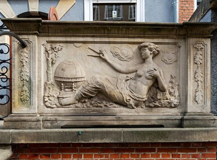 Ornaments and reliefs in the Old Town of Gdansk, Poland
