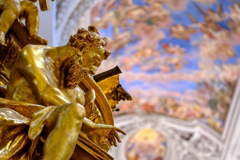 St Mark the Evangelist, pulpit, St Stephen's Cathedral, Passau, Lower Bavaria, Bavaria, Germany