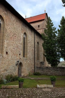 Wehrkirche Michaeliskirche, monastery church of a Benedictine monastery, built between 815 and 820,