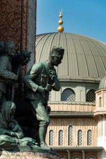 Istanbul, Turkey. September 18th 2021 Mustafa Kemal Ataturk Turkish Republic Monument with the new