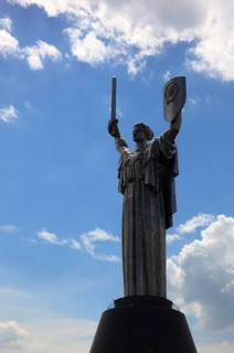 City of Kiev, the Mother Home statue on the grounds of the National Museum of the History of