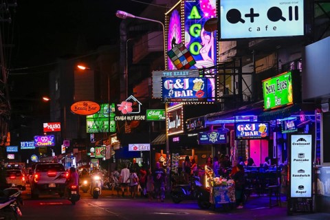Nightlife illuminated bar signs