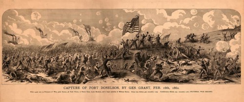 The capture of Fort Donelson in Tennessee on February 16, 1862, under the orders of General Ulysses