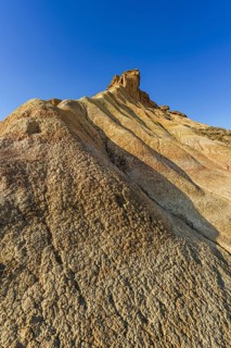 Rock formation in Bardenas Reales nature park Park, Navarra, Spain