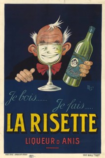 Advertising poster, beverage advertisement, advertising poster from 1926 for La Risette Liqueur
