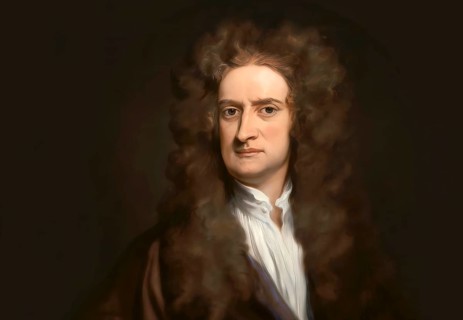 Sir Isaac Newton, 1642-1726, English physicist and mathematician, digitally edited based on a
