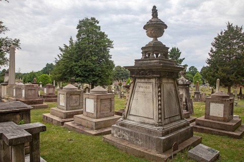 Washington, DC - The grave of Elbridge Gerry in the Congressional Cemetery. Gerry, a signer of the