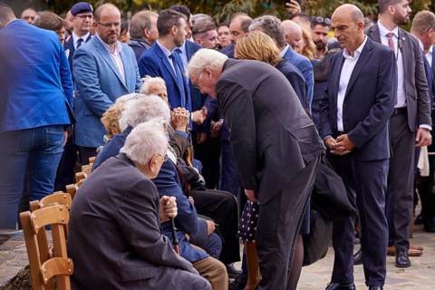 Federal President Frank-Walter Steinmeier, Elke Büdenbender, Survivors of the massacre of 3 June