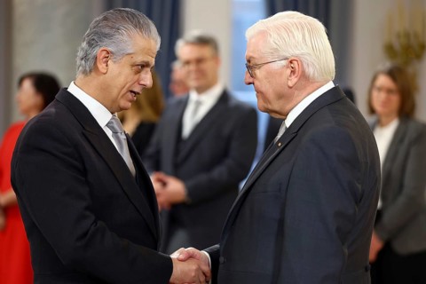 Fayiz Farhan Saleh Khouri Jordan is received by Frank-Walter Steinmeier (President of the Federal