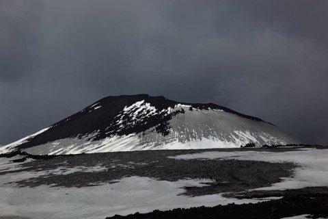 Volcanic landscape at the secondary crater of Etna, Etna, Sicily, Italy
