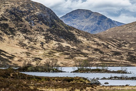 Rannoch Moor over Loch Ba and Loch of the Armpit, A82 Highland Way, Argyll and Bute, West