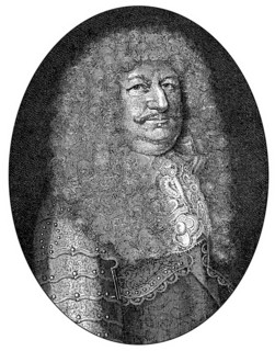 Historische Zeichnung, Portrait von Friedrich Wilhelm von Brandenburg, 1620 - 1688, aus dem Haus