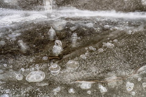 Ice structures, Storsjön, Östersund, Jämtland, Sweden, March 2022