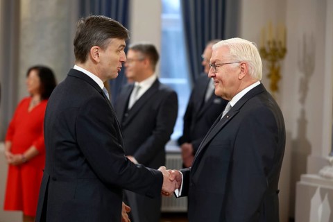 Abdelkader Taleb Morocco is received by Frank-Walter Steinmeier (President of the Federal Republic