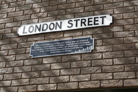 London Street sign, Norwich, England, United Kingdom