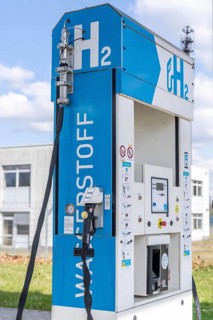 Hydrogen filling station, at the hydrogen competence centre, in Herten, North Rhine-Westphalia,