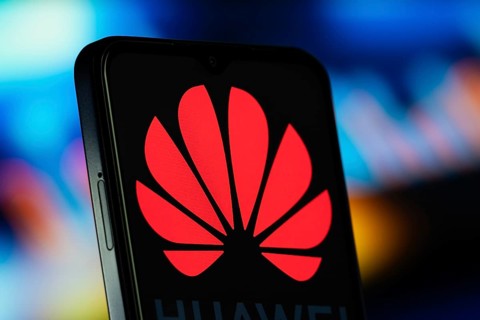 Shenzhen, China- 8 July 2026: HUAWEI logo is seen on a smartphone