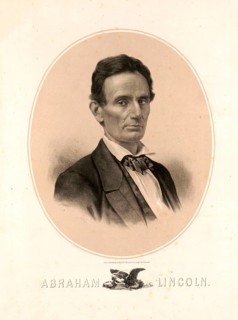 Abraham Lincoln as a young man without a beard (born 12 February 1809 near Hodgenville, died 15