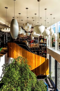 CitizenM Hotel lobby, modern design hotel, Rotterdam, the Netherlands