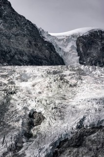 Mountain landscape with glacier Glacier de Cheilon of Mont Blanc de Cheilon, Valais, Western Alps,