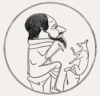 Caricature about philosopher