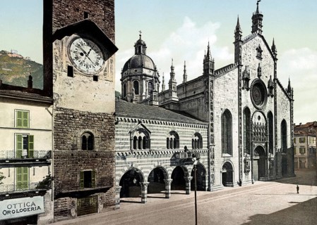 Como Cathedral, Cattedrale di Santa Maria Assunta, also Duomo di Como, Italy, 1890, Historical,