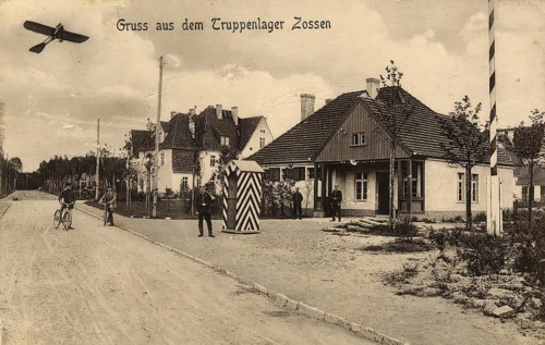 Historical postcard, picture postcard, troop camp Zossen, Brandenburg, Germany, digitally enhanced