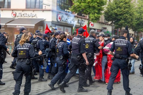 Mannheim, 2 July 2024: Attempted attack by ANTIFA on the Young Alternatives vigil. The vigil was