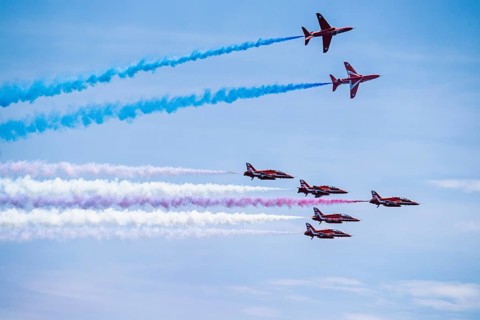 Red Arrows, Royal Air Force Aerobatic Team, Riviera Airshow 2026, Devon, England, United Kingdom