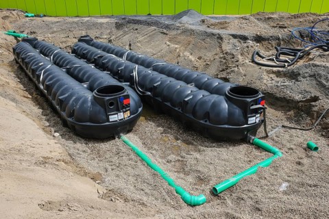 Oberhausen, North Rhine-Westphalia, Germany - Emscher conversion, new Emscher AKE sewer, here the