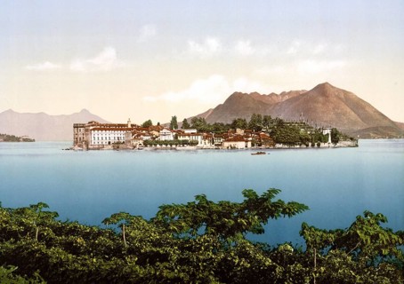Isola Bella, Lago Maggiore, Italy, Lake Maggiore, Italy, Historical, digitally restored