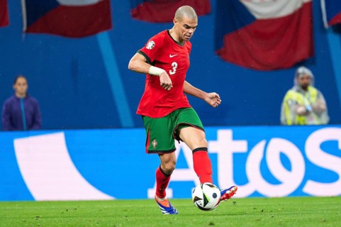 LEIPZIG, GERMANY - JUNE 18, 2024: Euro 2024 Groupe F match Portugal vs Czechia 2:1. In action Pepe