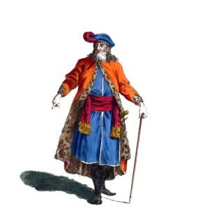 Historical clothing, fashion through the ages, A colonel of the Strelitz, the old Russian militia
