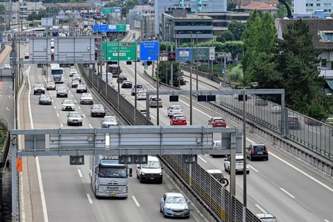 Motorway A3 direction Lucerne, Bern, Zurich, Basel, Switzerland