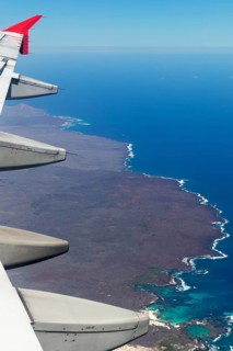 Flight from Quito to Galapagos, Ecuador