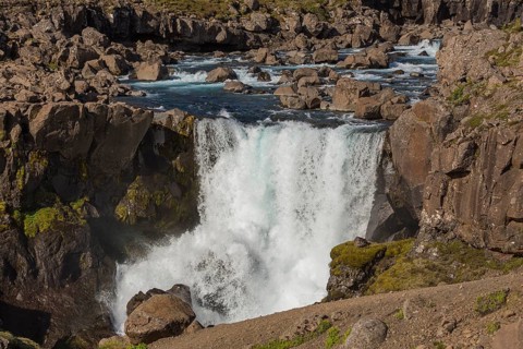 Fossardalur Waterfall close to Djupivogur at the Berufjord, Easter Iceland