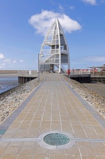 Seezeichen, viewing platform, Weg, Juist, East Frisia, Lower Saxony, Germany