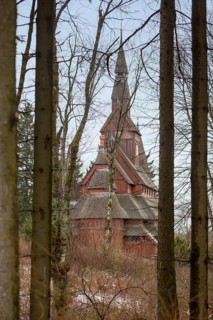 The Protestant Gustav Adolf Stave Church, Hahnenklee, Harz region, Germany, Europe, Die